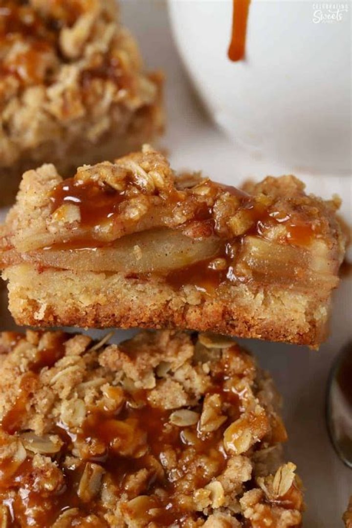Caramel Apple Crumb Bars - Celebrating Sweets