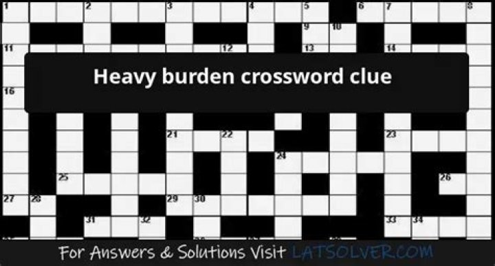 Heavy burden Crossword Clue NYT 15 June 2023