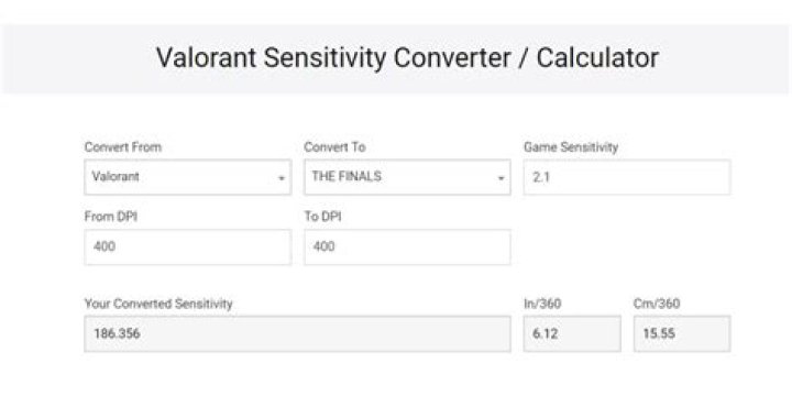 The Finals: How to Convert Valorant Sensitivity? - SarkariResult